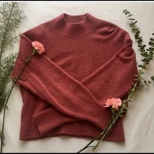 & other stories mock neck dusky rose pink size xs